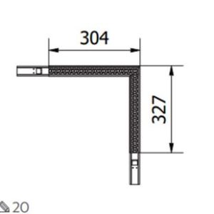 Luonnonvalkoinen OMEGA LINEAR LED-valaisin kulma-jatko – L