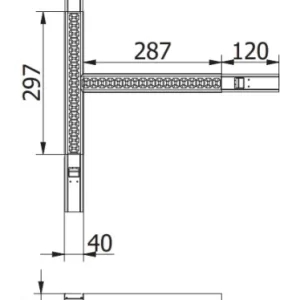 Luonnonvalkoinen OMEGA LINEAR LED-valaisin jatko-osa – T