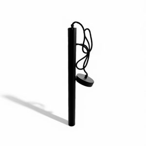 Luonnonvalkoinen riippuvalaisin 50cm – Musta
